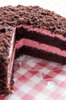 Tort czekoladowo-malinowy